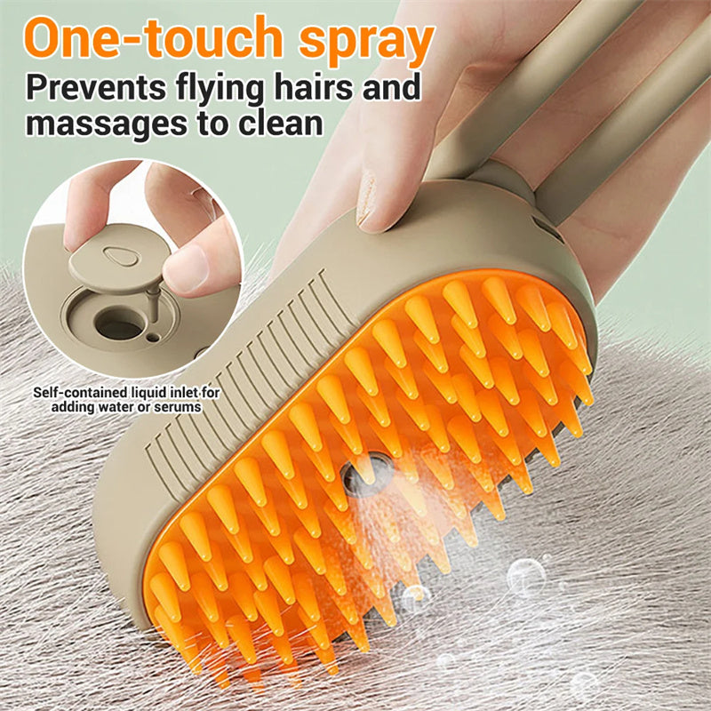 Ultimate 3-in-1 Pet Grooming Solution: Steamy Cat & Dog Brush