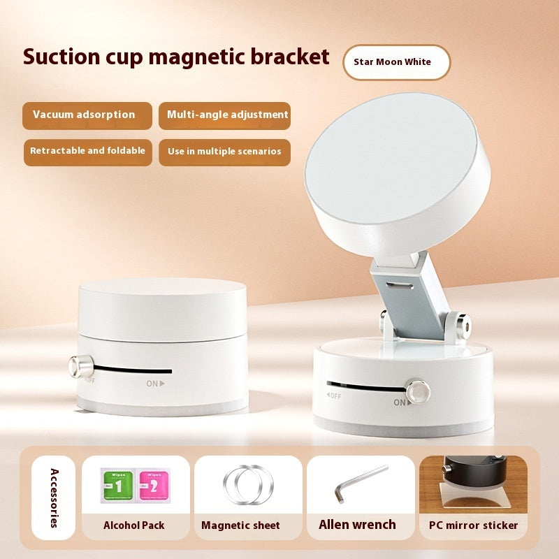 Magnetic Car Phone Holder - Foldable Vacuum Suction Mount - 360° Hands-Free Navigation Stand