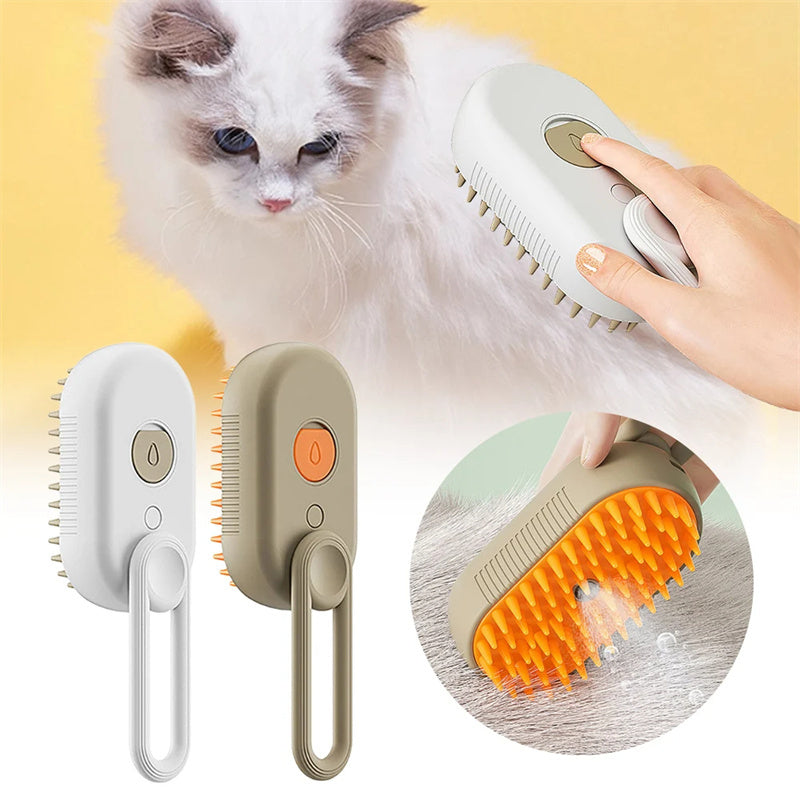 Ultimate 3-in-1 Pet Grooming Solution: Steamy Cat & Dog Brush